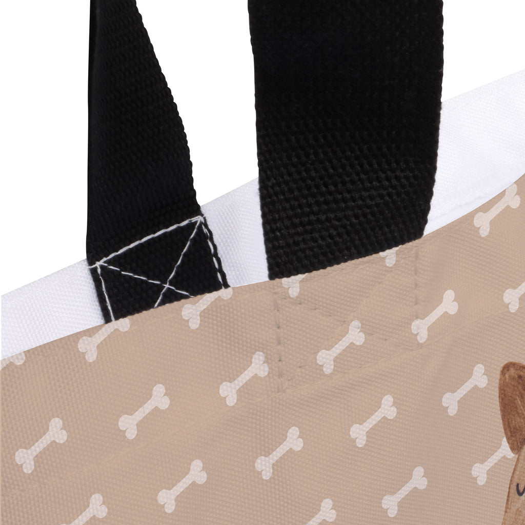 Shopper Hund Dackel fröhlich Beutel, Einkaufstasche, Tasche, Strandtasche, Einkaufsbeutel, Shopper, Schultasche, Freizeittasche, Tragebeutel, Schulbeutel, Alltagstasche, Hund, Hundemotiv, Haustier, Hunderasse, Tierliebhaber, Hundebesitzer, Sprüche, Hunde, Dackel, Dachshund, happy dog