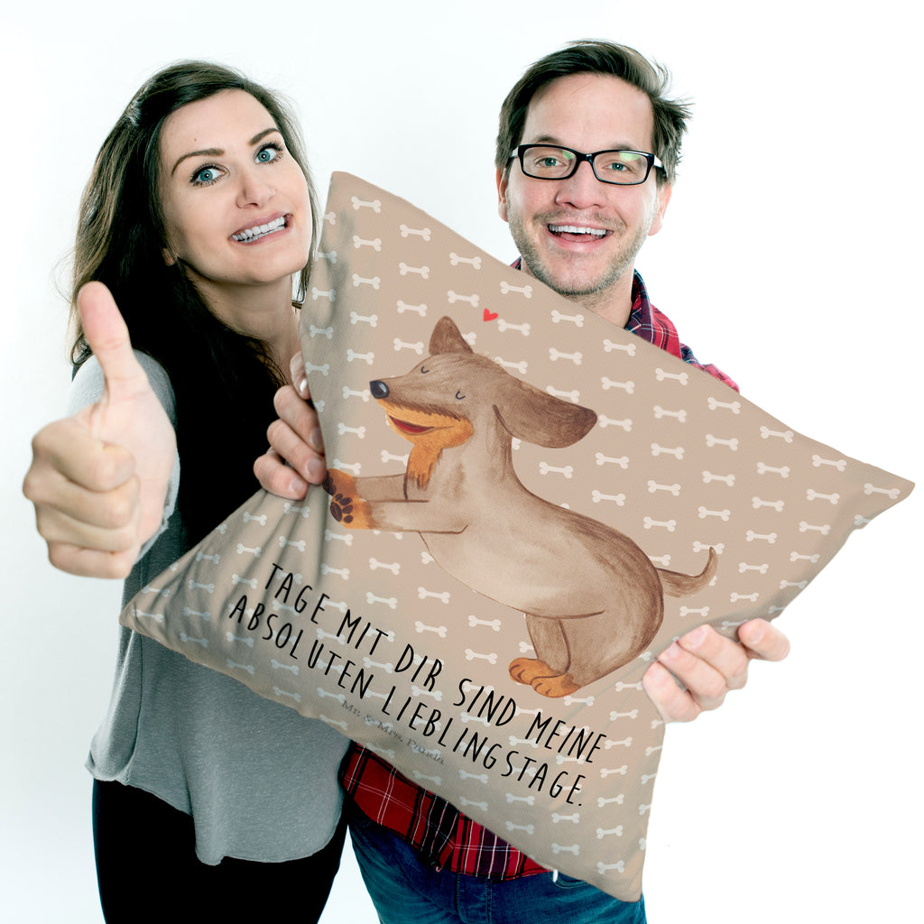 40x40 Kissen Hund Dackel fröhlich Kissenhülle, Kopfkissen, Sofakissen, Dekokissen, Motivkissen, Hund, Hundemotiv, Haustier, Hunderasse, Tierliebhaber, Hundebesitzer, Sprüche, Hunde, Dackel, Dachshund, happy dog
