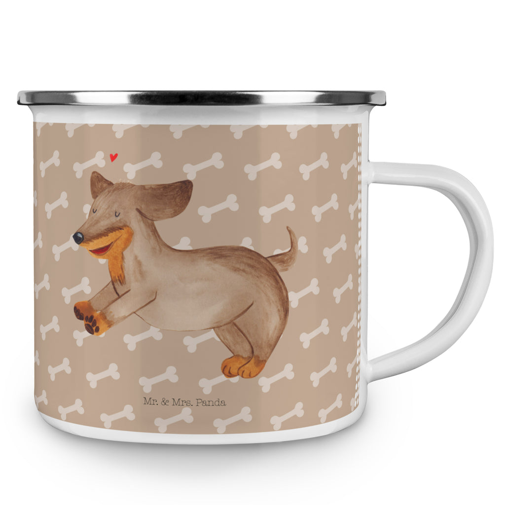 Camping Emaille Tasse Hund Dackel fröhlich Campingtasse, Trinkbecher, Metalltasse, Outdoor Tasse, Emaille Trinkbecher, Blechtasse Outdoor, Emaille Campingbecher, Edelstahl Trinkbecher, Metalltasse für Camping, Kaffee Blechtasse, Camping Tasse Metall, Hund, Hundemotiv, Haustier, Hunderasse, Tierliebhaber, Hundebesitzer, Sprüche, Hunde, Dackel, Dachshund, happy dog