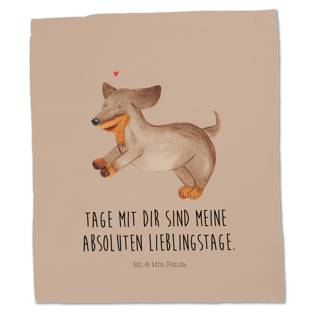 Tragetasche Hund Dackel fröhlich Beuteltasche, Beutel, Einkaufstasche, Jutebeutel, Stoffbeutel, Hund, Hundemotiv, Haustier, Hunderasse, Tierliebhaber, Hundebesitzer, Sprüche, Hunde, Dackel, Dachshund, happy dog