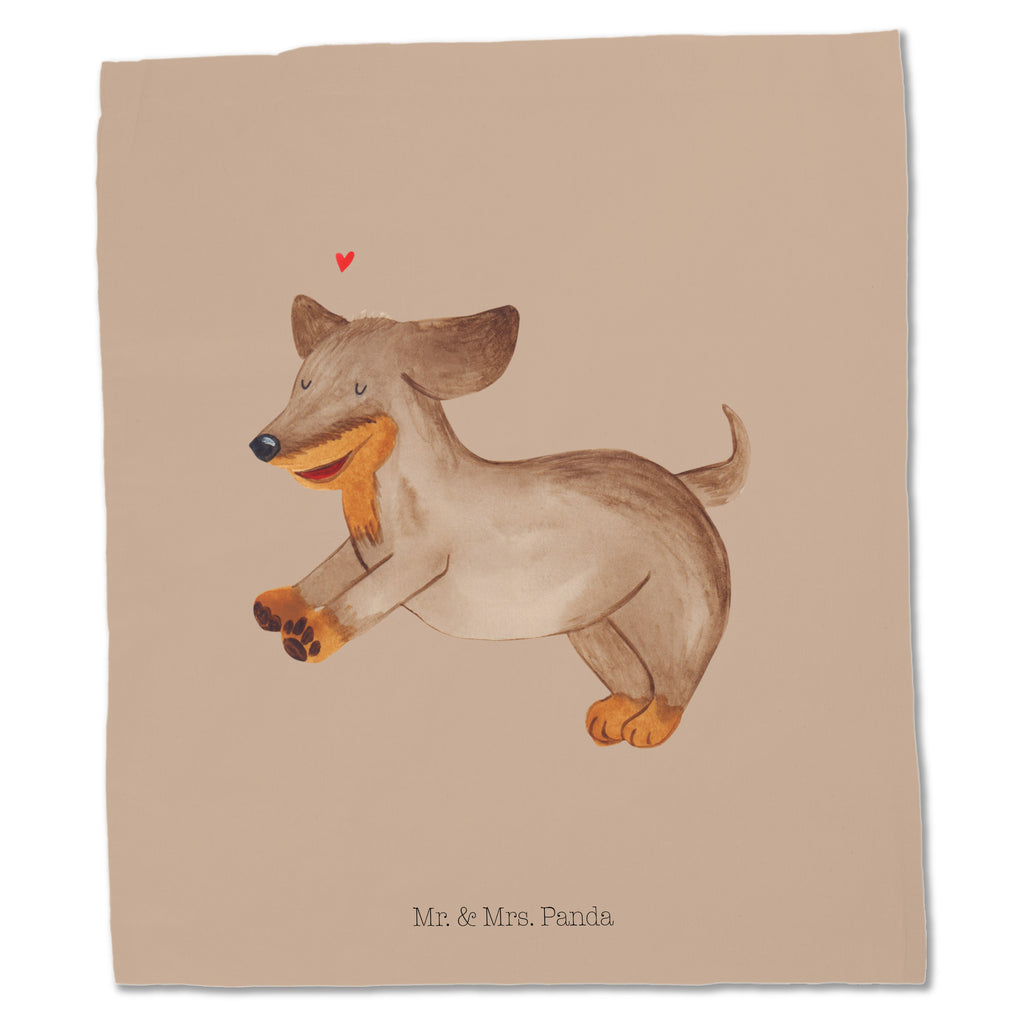 Tragetasche Hund Dackel fröhlich Beuteltasche, Beutel, Einkaufstasche, Jutebeutel, Stoffbeutel, Hund, Hundemotiv, Haustier, Hunderasse, Tierliebhaber, Hundebesitzer, Sprüche, Hunde, Dackel, Dachshund, happy dog