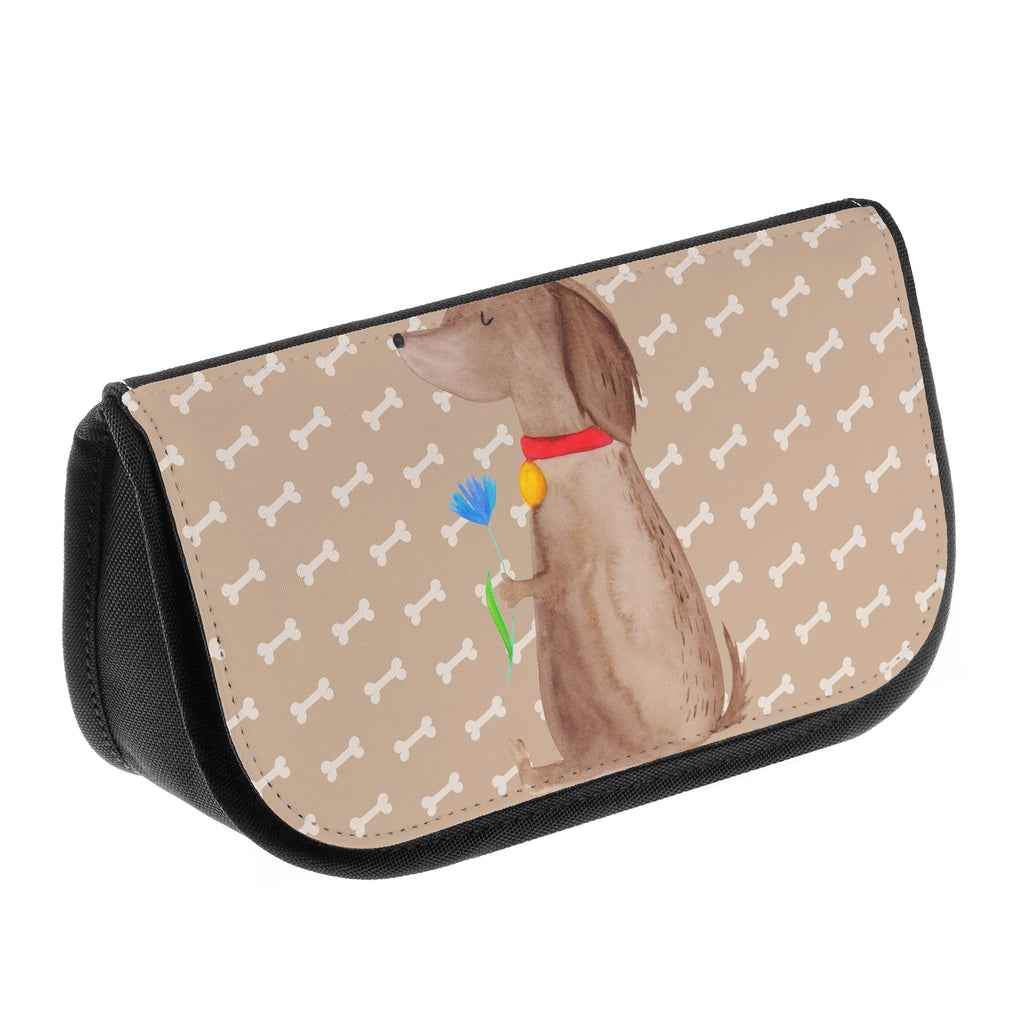 Kosmetiktasche Hund Blume Kosmetikbeutel, Kulturtasche, Kulturbeutel, Schminktasche, Make-Up Tasche, Hund, Hundemotiv, Haustier, Hunderasse, Tierliebhaber, Hundebesitzer, Sprüche, Hunde, Frauchen, Hundeliebe