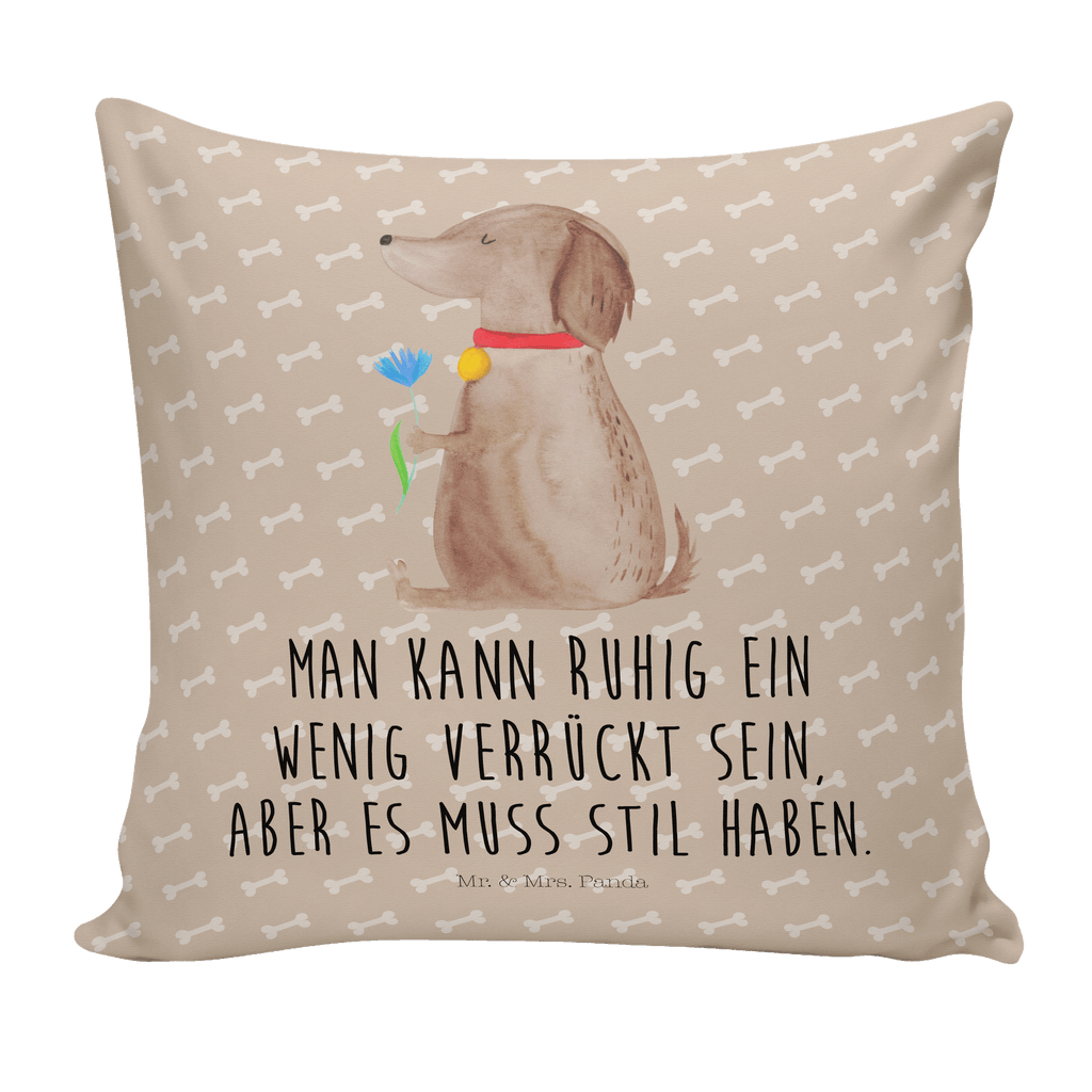 40x40 Kissen Hund Blume Kissenhülle, Kopfkissen, Sofakissen, Dekokissen, Motivkissen, Hund, Hundemotiv, Haustier, Hunderasse, Tierliebhaber, Hundebesitzer, Sprüche, Hunde, Frauchen, Hundeliebe