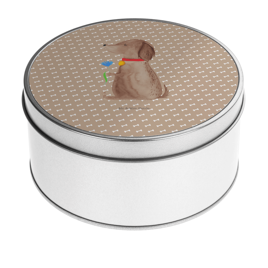 Blechdose rund Hund Blume Metalldose, Keksdose, Dose, Vorratsdose, Geschenkbox, Hund, Hundemotiv, Haustier, Hunderasse, Tierliebhaber, Hundebesitzer, Sprüche, Hunde, Frauchen, Hundeliebe