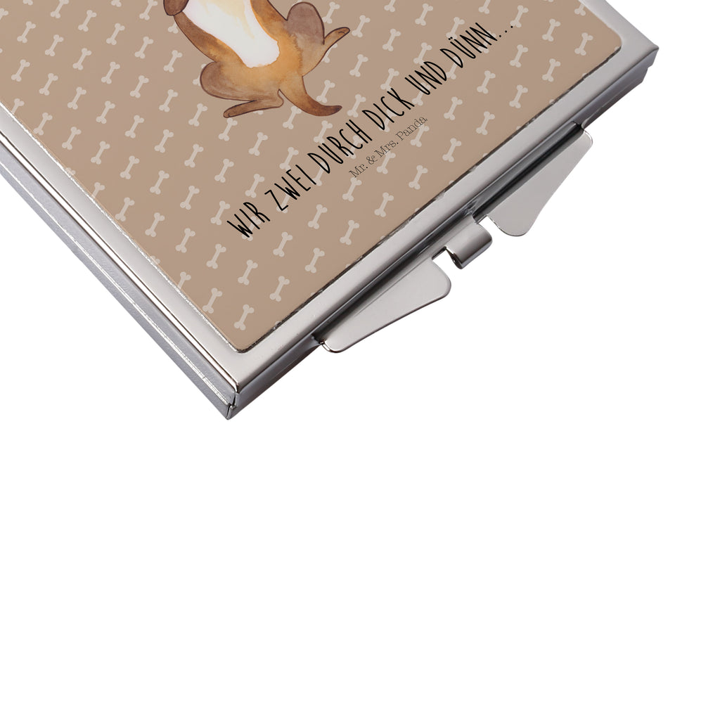 Handtaschenspiegel quadratisch Hund Bauchkraulen Spiegel, Handtasche, Quadrat, silber, schminken, Schminkspiegel, Hund, Hundemotiv, Haustier, Hunderasse, Tierliebhaber, Hundebesitzer, Sprüche, Hunde, Hundeliebe, Hundewelpe, Bauchkraulen
