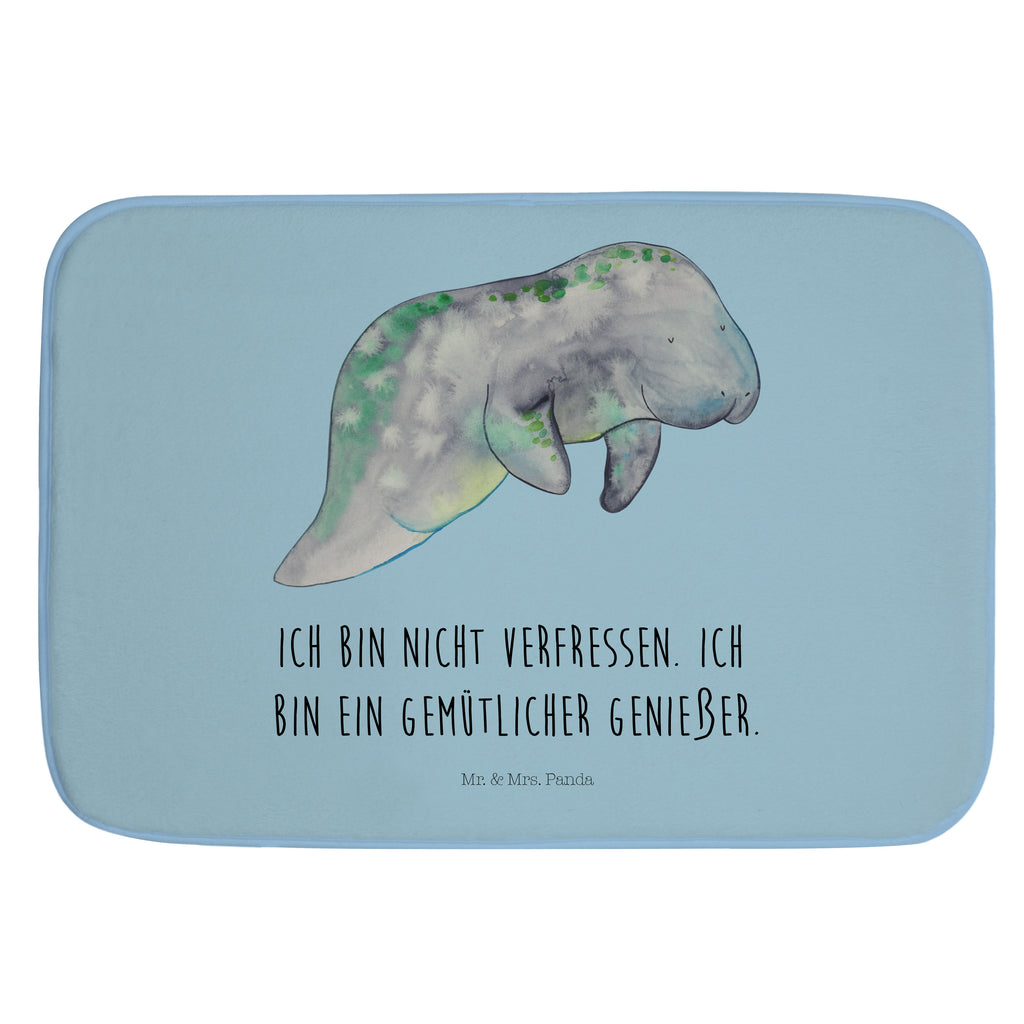 Badvorleger Seekuh chillt Badematte, Badteppich, Duschvorleger, Badezimmerteppich, Badezimmermatte, Badvorleger, Duschmatte, Duschteppich, Meerestiere, Meer, Urlaub, Seekuh, Seekühe, Diät, Abnehmen, Zucker, Diätwahn, Essen, Süßigkeiten