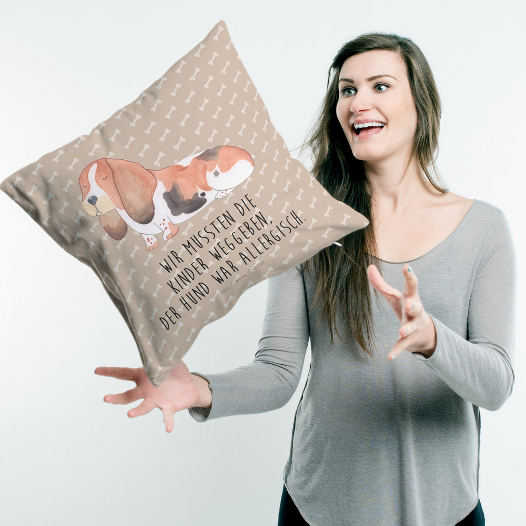 40x40 Kissen Hund Basset Hound Kissenhülle, Kopfkissen, Sofakissen, Dekokissen, Motivkissen, Hund, Hundemotiv, Haustier, Hunderasse, Tierliebhaber, Hundebesitzer, Sprüche, Basset Hound, Basset, Hundeliebe, kinderlos