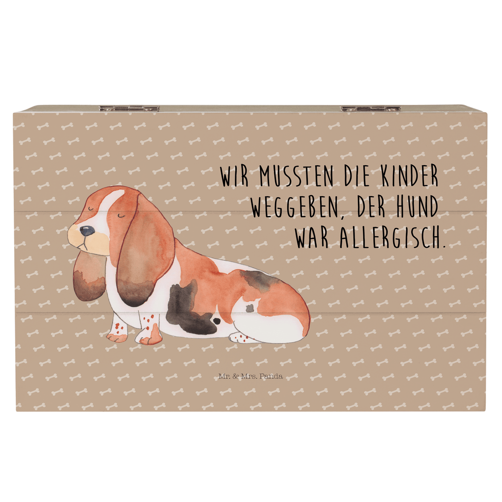 Holzkiste Hund Basset Hound Holzkiste, Kiste, Schatzkiste, Truhe, Schatulle, XXL, Erinnerungsbox, Erinnerungskiste, Dekokiste, Aufbewahrungsbox, Hund, Hundemotiv, Haustier, Hunderasse, Tierliebhaber, Hundebesitzer, Sprüche, Basset Hound, Basset, Hundeliebe, kinderlos