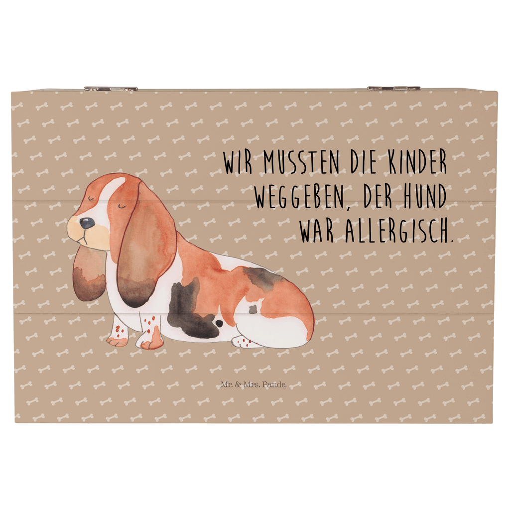 Holzkiste Hund Basset Hound Holzkiste, Kiste, Schatzkiste, Truhe, Schatulle, XXL, Erinnerungsbox, Erinnerungskiste, Dekokiste, Aufbewahrungsbox, Hund, Hundemotiv, Haustier, Hunderasse, Tierliebhaber, Hundebesitzer, Sprüche, Basset Hound, Basset, Hundeliebe, kinderlos
