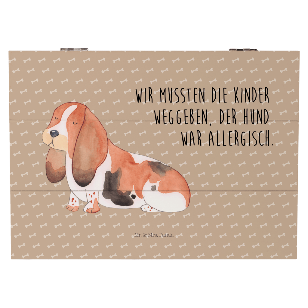 Holzkiste Hund Basset Hound Holzkiste, Kiste, Schatzkiste, Truhe, Schatulle, XXL, Erinnerungsbox, Erinnerungskiste, Dekokiste, Aufbewahrungsbox, Hund, Hundemotiv, Haustier, Hunderasse, Tierliebhaber, Hundebesitzer, Sprüche, Basset Hound, Basset, Hundeliebe, kinderlos