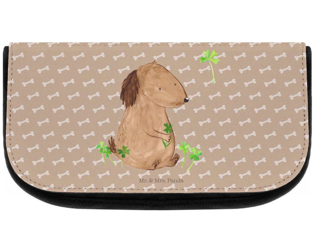 Kosmetiktasche Hund Kleeblatt Kosmetikbeutel, Kulturtasche, Kulturbeutel, Schminktasche, Make-Up Tasche, Hund, Hundemotiv, Haustier, Hunderasse, Tierliebhaber, Hundebesitzer, Sprüche, Kleeblatt, Glück, Tagträume, Motivation, Neuanfang, Geschenk, Glücksbringer, Selbstliebe, Achtsamkeit