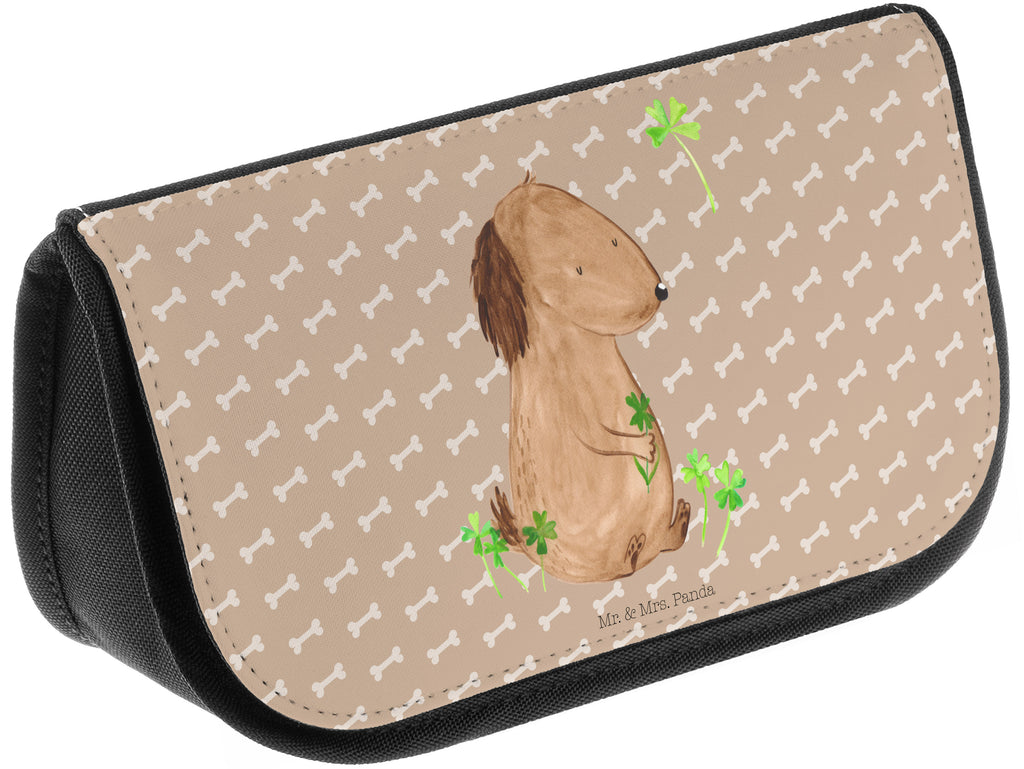 Kosmetiktasche Hund Kleeblatt Kosmetikbeutel, Kulturtasche, Kulturbeutel, Schminktasche, Make-Up Tasche, Hund, Hundemotiv, Haustier, Hunderasse, Tierliebhaber, Hundebesitzer, Sprüche, Kleeblatt, Glück, Tagträume, Motivation, Neuanfang, Geschenk, Glücksbringer, Selbstliebe, Achtsamkeit