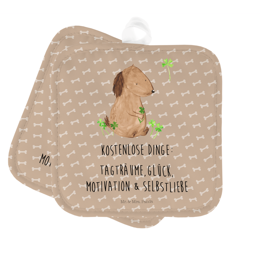 2er Set Topflappen  Hund Kleeblatt Topflappen, Topfuntersetzer, Ofenhandschuh, Topflappen Set, Topflappen lustig, Topflappen mit Spruch, Hund, Hundemotiv, Haustier, Hunderasse, Tierliebhaber, Hundebesitzer, Sprüche, Kleeblatt, Glück, Tagträume, Motivation, Neuanfang, Geschenk, Glücksbringer, Selbstliebe, Achtsamkeit