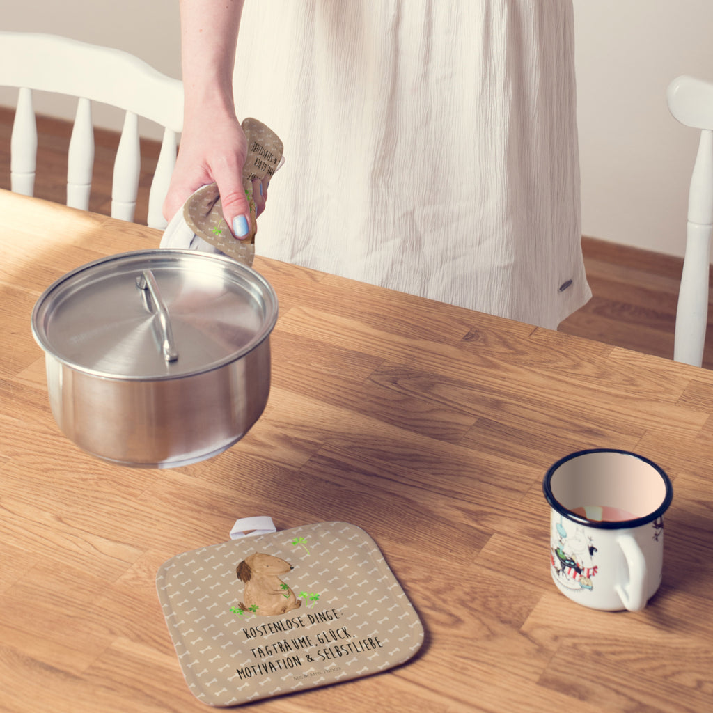 2er Set Topflappen  Hund Kleeblatt Topflappen, Topfuntersetzer, Ofenhandschuh, Topflappen Set, Topflappen lustig, Topflappen mit Spruch, Hund, Hundemotiv, Haustier, Hunderasse, Tierliebhaber, Hundebesitzer, Sprüche, Kleeblatt, Glück, Tagträume, Motivation, Neuanfang, Geschenk, Glücksbringer, Selbstliebe, Achtsamkeit