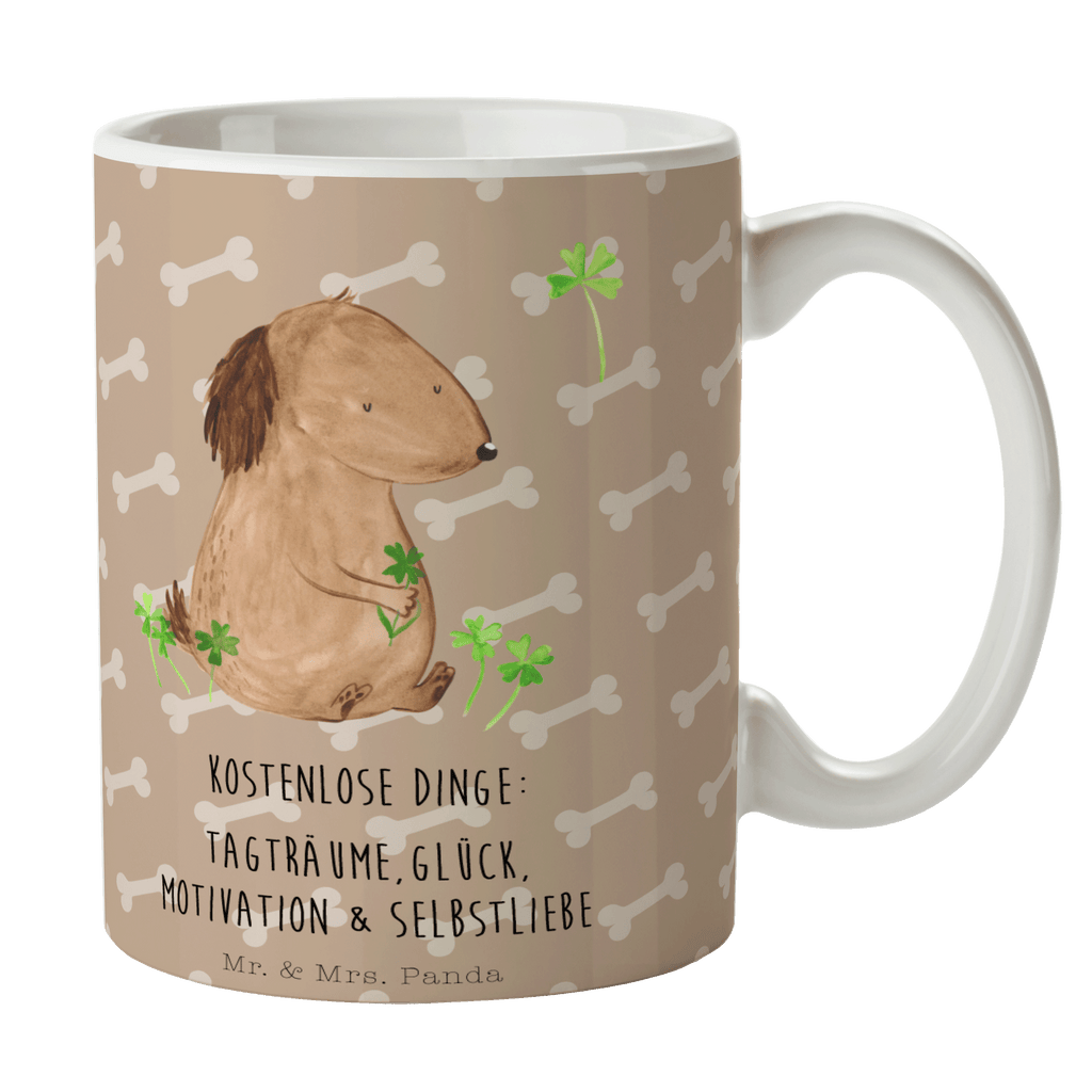Tasse Hund Kleeblatt Hund, Kleeblatt, Glück, Tagträume, Motivation, Neuanfang, Geschenk,  Glücksbringer, Selbstliebe, Achtsamkeit Becher, Kaffeetasse, Kaffeebecher, Tee, Frühstück, Büro  Hund, Hundemotiv, Haustier, Hunderasse, Tierliebhaber, Hundebesitzer, Sprüche