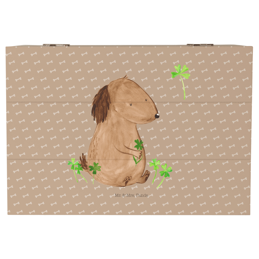Holzkiste Hund Kleeblatt Holzkiste, Kiste, Schatzkiste, Truhe, Schatulle, XXL, Erinnerungsbox, Erinnerungskiste, Dekokiste, Aufbewahrungsbox, Hund, Hundemotiv, Haustier, Hunderasse, Tierliebhaber, Hundebesitzer, Sprüche, Kleeblatt, Glück, Tagträume, Motivation, Neuanfang, Geschenk, Glücksbringer, Selbstliebe, Achtsamkeit