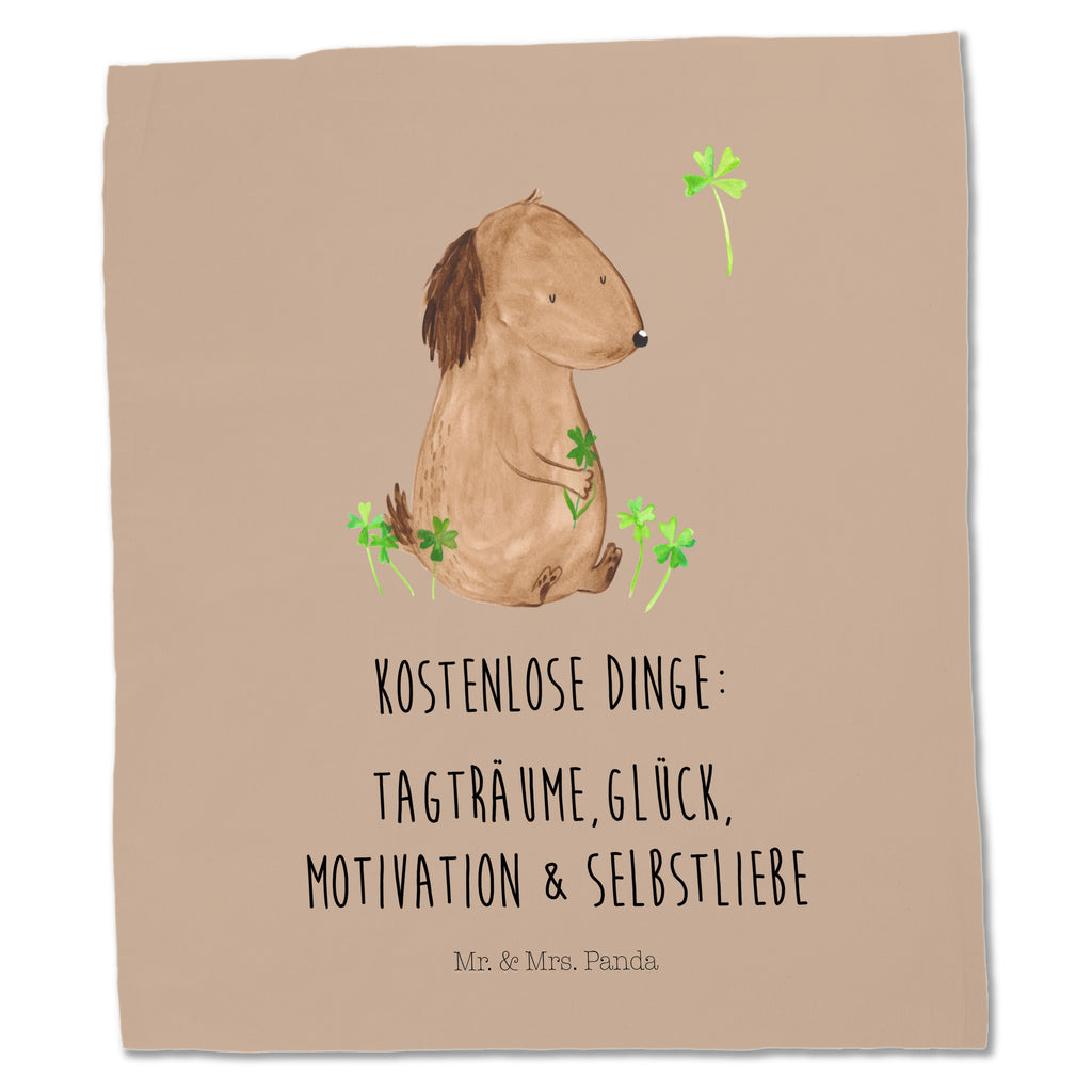 Tragetasche Hund Kleeblatt Beuteltasche, Beutel, Einkaufstasche, Jutebeutel, Stoffbeutel, Hund, Hundemotiv, Haustier, Hunderasse, Tierliebhaber, Hundebesitzer, Sprüche, Kleeblatt, Glück, Tagträume, Motivation, Neuanfang, Geschenk, Glücksbringer, Selbstliebe, Achtsamkeit