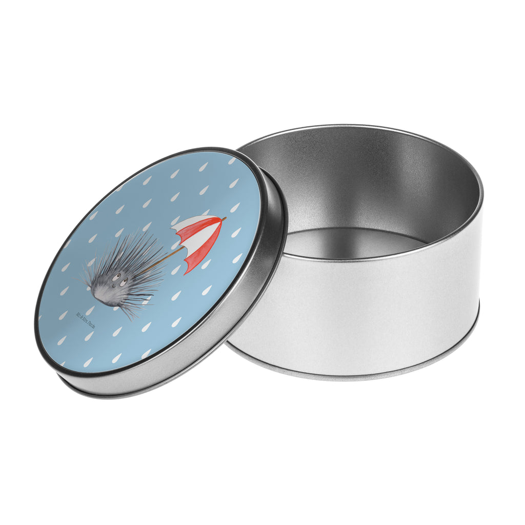 Blechdose rund Seeigel Metalldose, Keksdose, Dose, Vorratsdose, Geschenkbox, Meerestiere, Meer, Urlaub, Seeigel, Achtsamkeit, Selbstakzeptanz, Selbstliebe, Hier und Jetzt, Leben, Lebe