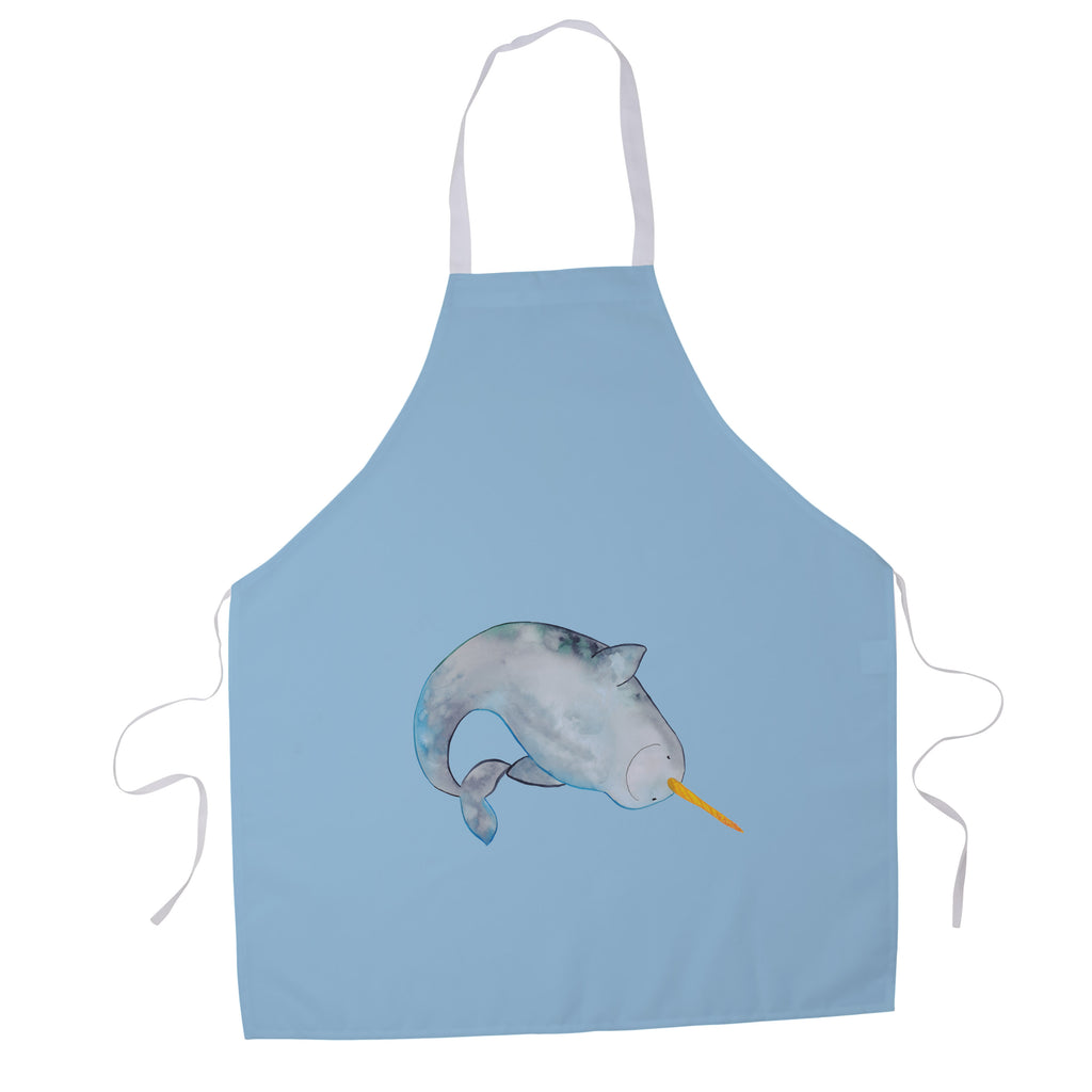 Kochschürze Narwal Schürze, Backschürze, Küchenschürze, Grillschürze, Latzschürze, Meerestiere, Meer, Urlaub, Narwal, Wal, Putzen, Hausfrau, Junggesellin, aufräumen, Kinderzimmer
