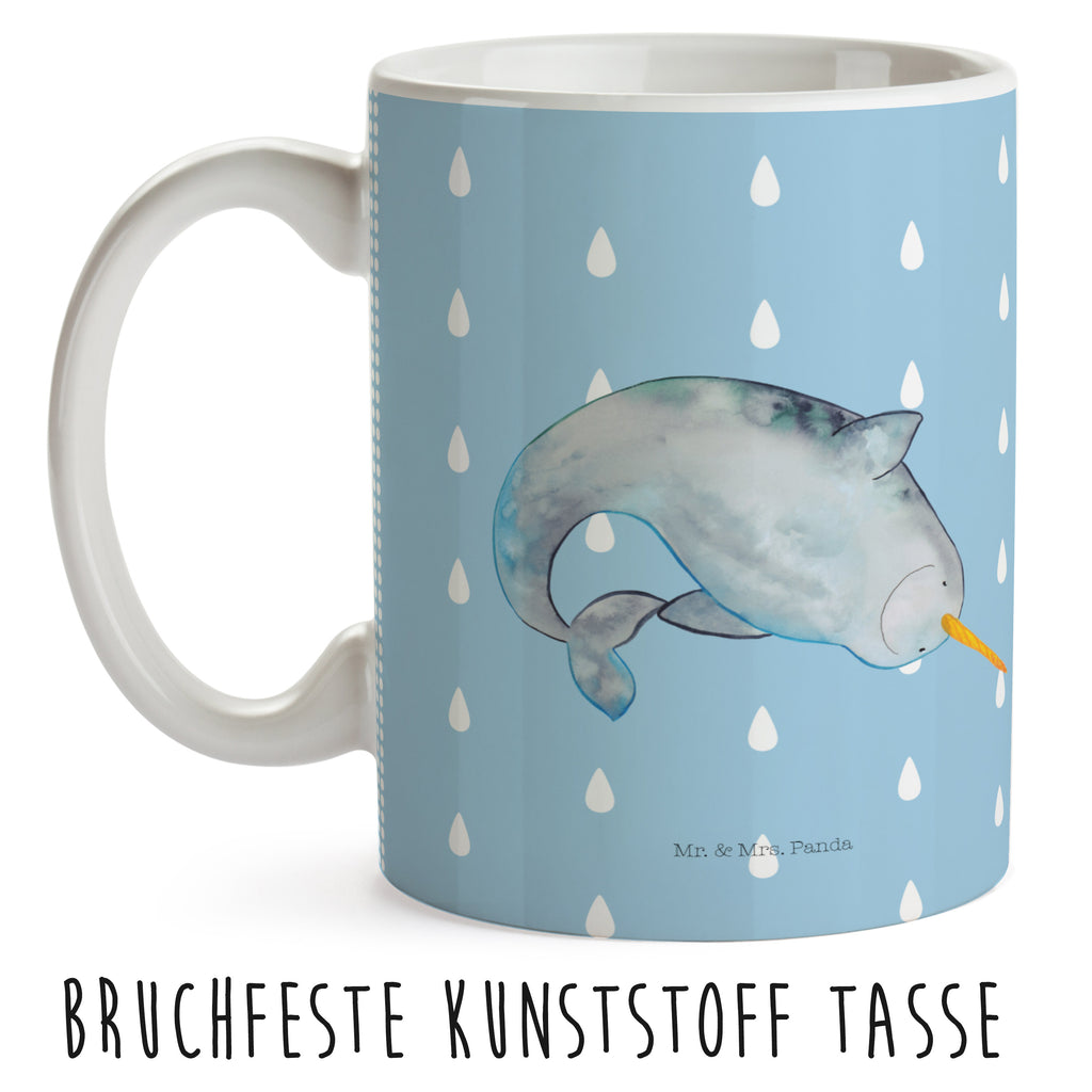 Kindertasse Narwal Kunststoff Tasse, Kindergarten, Tasse, Trinkbecher, Camping Becher, Kaffeetasse, Kunststoffbecher, Kindergartenbecher, Outdoorgeschirr, Kunststoffgeschirr, Reisebecher, Reisetasse, Kinderbecher, Meerestiere, Meer, Urlaub, Narwal, Wal, Putzen, Hausfrau, Junggesellin, aufräumen, Kinderzimmer