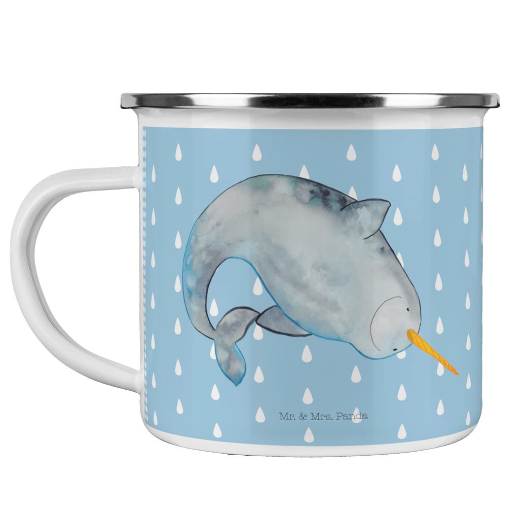 Camping Emaille Tasse Narwal Campingtasse, Trinkbecher, Metalltasse, Outdoor Tasse, Emaille Trinkbecher, Blechtasse Outdoor, Emaille Campingbecher, Edelstahl Trinkbecher, Metalltasse für Camping, Kaffee Blechtasse, Camping Tasse Metall, Meerestiere, Meer, Urlaub, Narwal, Wal, Putzen, Hausfrau, Junggesellin, aufräumen, Kinderzimmer