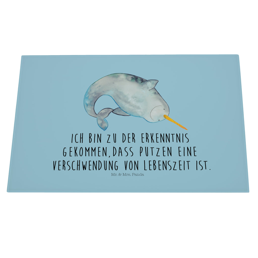 XL Glas Schneidbrett Narwal Glasschneidebrett, Schneidebrett, Frühstücksbrett, Küche, Meerestiere, Meer, Urlaub, Narwal, Wal, Putzen, Hausfrau, Junggesellin, aufräumen, Kinderzimmer