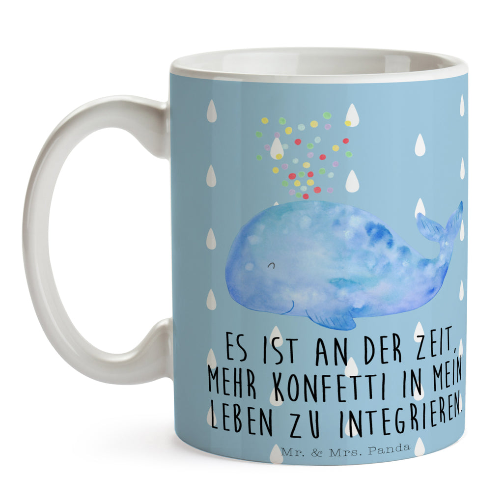 Tasse Wal Konfetti Wal, Konfetti, Wale, Motivation, Neuanfang, Trennung, Diät, Abnehmen, Neustart, Lebensabschnitt, Geburtstag,  Becher, Kaffeetasse, Kaffeebecher, Tee, Frühstück, Büro  Meerestiere, Meer, Urlaub