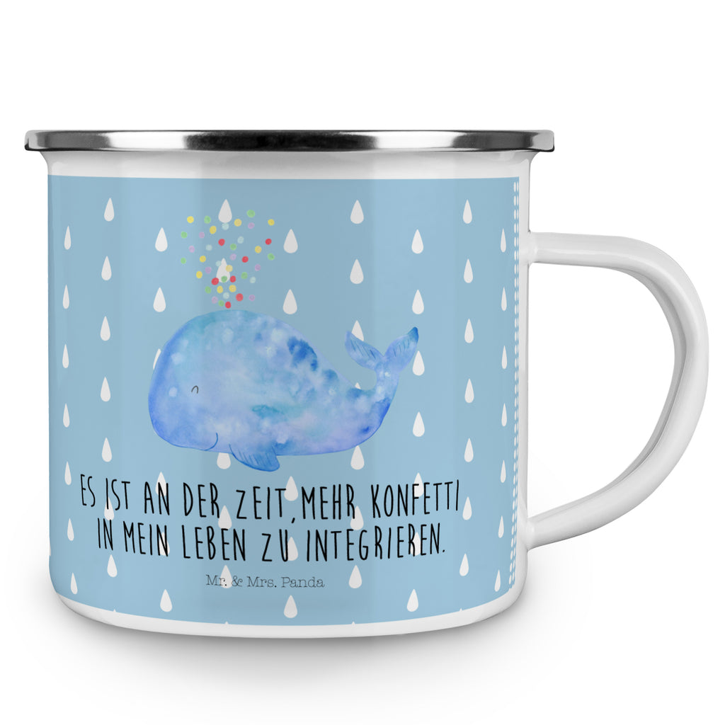 Camping Emaille Tasse Wal Konfetti Campingtasse, Trinkbecher, Metalltasse, Outdoor Tasse, Emaille Trinkbecher, Blechtasse Outdoor, Emaille Campingbecher, Edelstahl Trinkbecher, Metalltasse für Camping, Kaffee Blechtasse, Camping Tasse Metall, Meerestiere, Meer, Urlaub, Wal, Konfetti, Wale, Motivation, Neuanfang, Trennung, Diät, Abnehmen, Neustart, Lebensabschnitt, Geburtstag