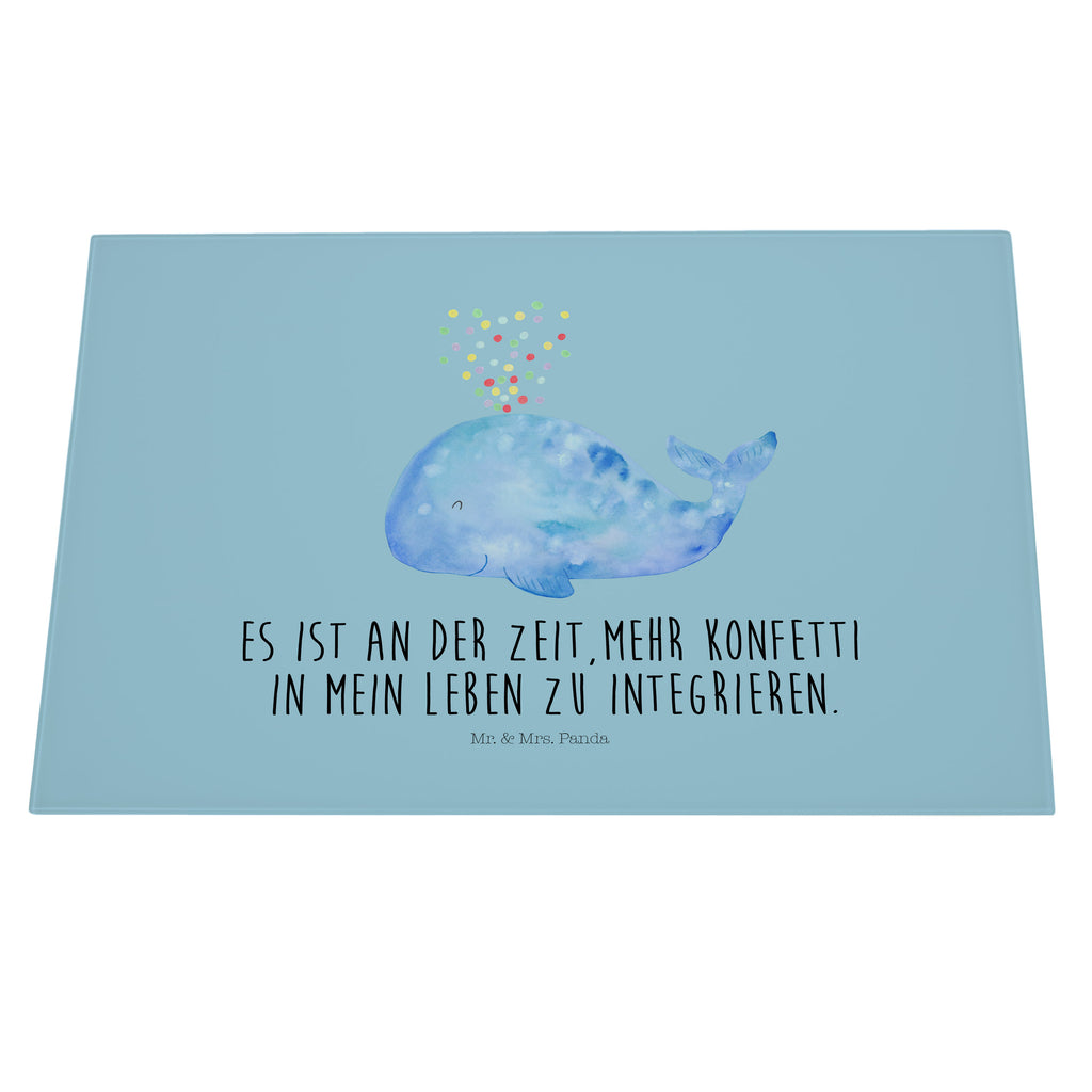 XL Glas Schneidbrett Wal Konfetti Glasschneidebrett, Schneidebrett, Frühstücksbrett, Küche, Meerestiere, Meer, Urlaub, Wal, Konfetti, Wale, Motivation, Neuanfang, Trennung, Diät, Abnehmen, Neustart, Lebensabschnitt, Geburtstag
