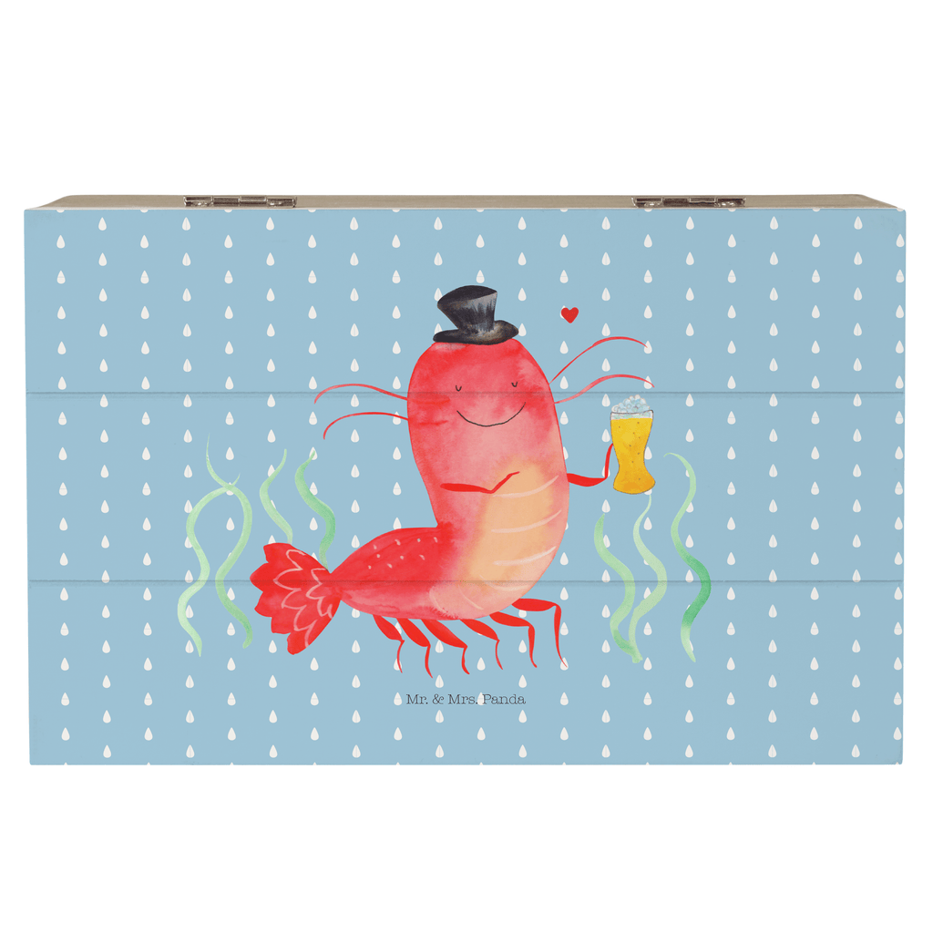 Holzkiste Hummer mit Weizen Holzkiste, Kiste, Schatzkiste, Truhe, Schatulle, XXL, Erinnerungsbox, Erinnerungskiste, Dekokiste, Aufbewahrungsbox, Meerestiere, Meer, Urlaub, Garnele, Garnelen, Bier, Kochen, Männerhaushalt, Junggeselle, Junggesellin, Bierliebhaber, Kneipe, Gasthaus, Wirtschaft