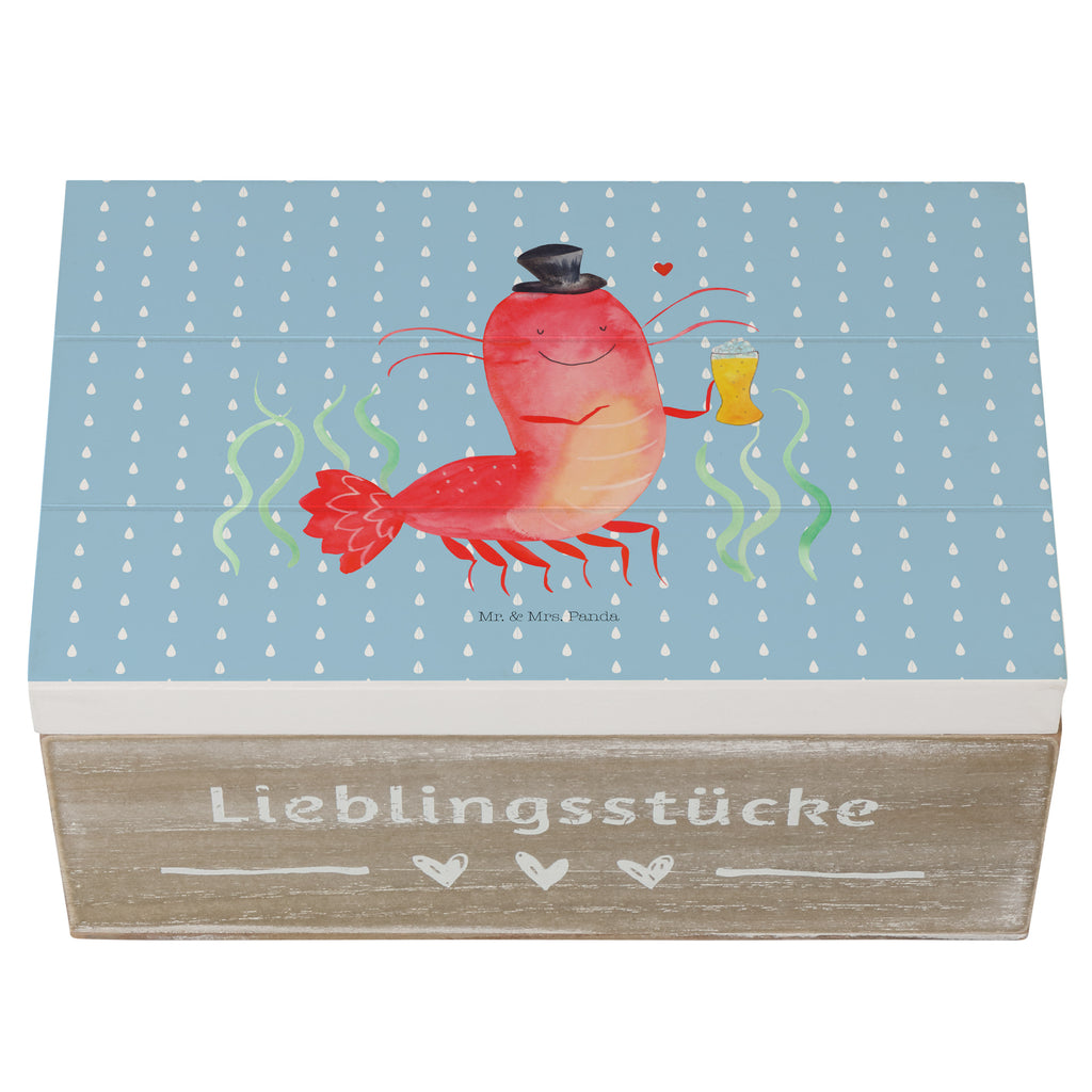 Holzkiste Hummer mit Weizen Holzkiste, Kiste, Schatzkiste, Truhe, Schatulle, XXL, Erinnerungsbox, Erinnerungskiste, Dekokiste, Aufbewahrungsbox, Meerestiere, Meer, Urlaub, Garnele, Garnelen, Bier, Kochen, Männerhaushalt, Junggeselle, Junggesellin, Bierliebhaber, Kneipe, Gasthaus, Wirtschaft