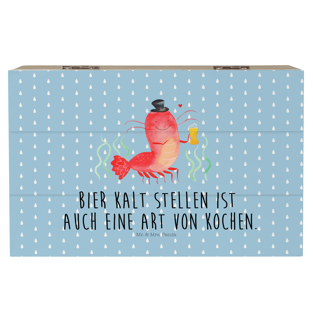 Holzkiste Hummer mit Weizen Holzkiste, Kiste, Schatzkiste, Truhe, Schatulle, XXL, Erinnerungsbox, Erinnerungskiste, Dekokiste, Aufbewahrungsbox, Meerestiere, Meer, Urlaub, Garnele, Garnelen, Bier, Kochen, Männerhaushalt, Junggeselle, Junggesellin, Bierliebhaber, Kneipe, Gasthaus, Wirtschaft