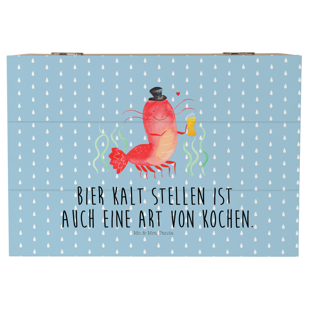 Holzkiste Hummer mit Weizen Holzkiste, Kiste, Schatzkiste, Truhe, Schatulle, XXL, Erinnerungsbox, Erinnerungskiste, Dekokiste, Aufbewahrungsbox, Meerestiere, Meer, Urlaub, Garnele, Garnelen, Bier, Kochen, Männerhaushalt, Junggeselle, Junggesellin, Bierliebhaber, Kneipe, Gasthaus, Wirtschaft