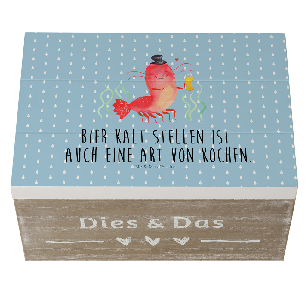 Holzkiste Hummer mit Weizen Holzkiste, Kiste, Schatzkiste, Truhe, Schatulle, XXL, Erinnerungsbox, Erinnerungskiste, Dekokiste, Aufbewahrungsbox, Meerestiere, Meer, Urlaub, Garnele, Garnelen, Bier, Kochen, Männerhaushalt, Junggeselle, Junggesellin, Bierliebhaber, Kneipe, Gasthaus, Wirtschaft