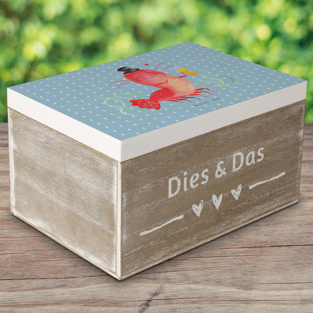 Holzkiste Hummer mit Weizen Holzkiste, Kiste, Schatzkiste, Truhe, Schatulle, XXL, Erinnerungsbox, Erinnerungskiste, Dekokiste, Aufbewahrungsbox, Meerestiere, Meer, Urlaub, Garnele, Garnelen, Bier, Kochen, Männerhaushalt, Junggeselle, Junggesellin, Bierliebhaber, Kneipe, Gasthaus, Wirtschaft