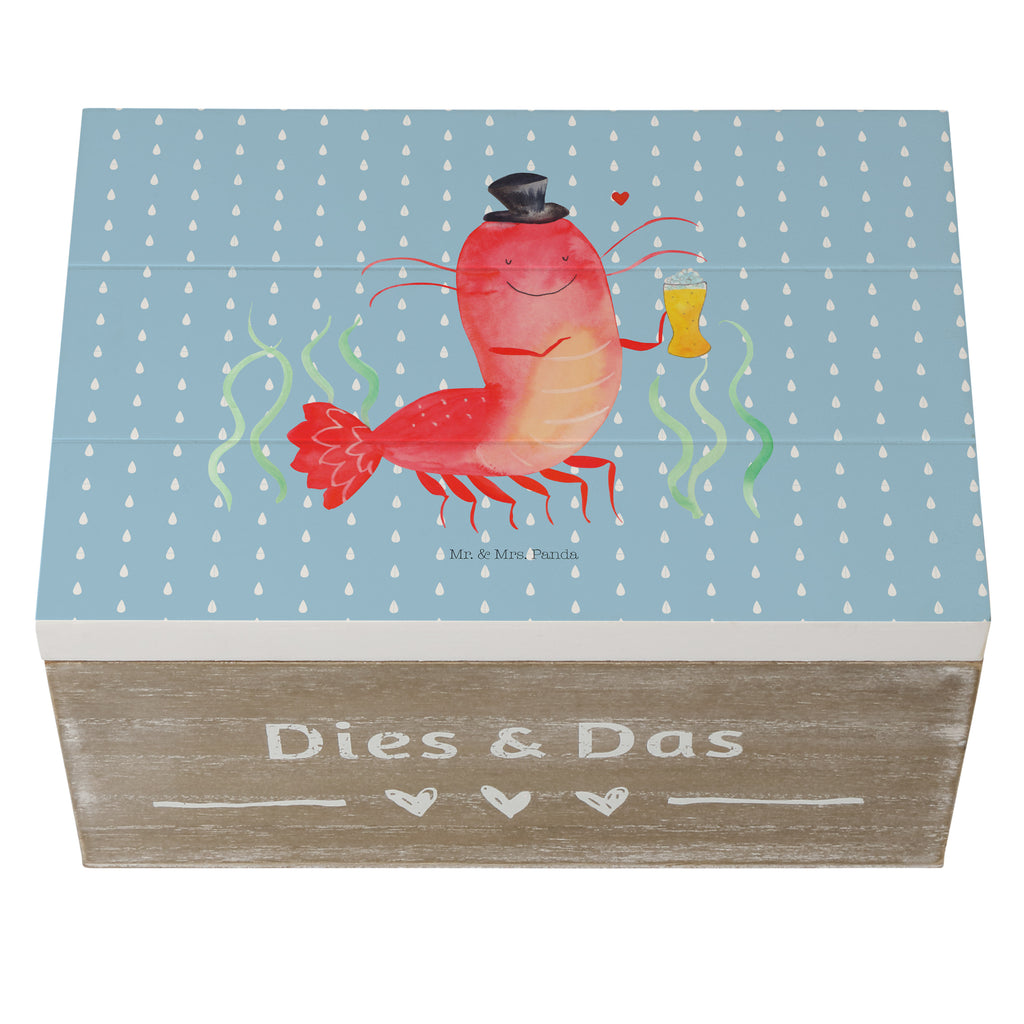Holzkiste Hummer mit Weizen Holzkiste, Kiste, Schatzkiste, Truhe, Schatulle, XXL, Erinnerungsbox, Erinnerungskiste, Dekokiste, Aufbewahrungsbox, Meerestiere, Meer, Urlaub, Garnele, Garnelen, Bier, Kochen, Männerhaushalt, Junggeselle, Junggesellin, Bierliebhaber, Kneipe, Gasthaus, Wirtschaft