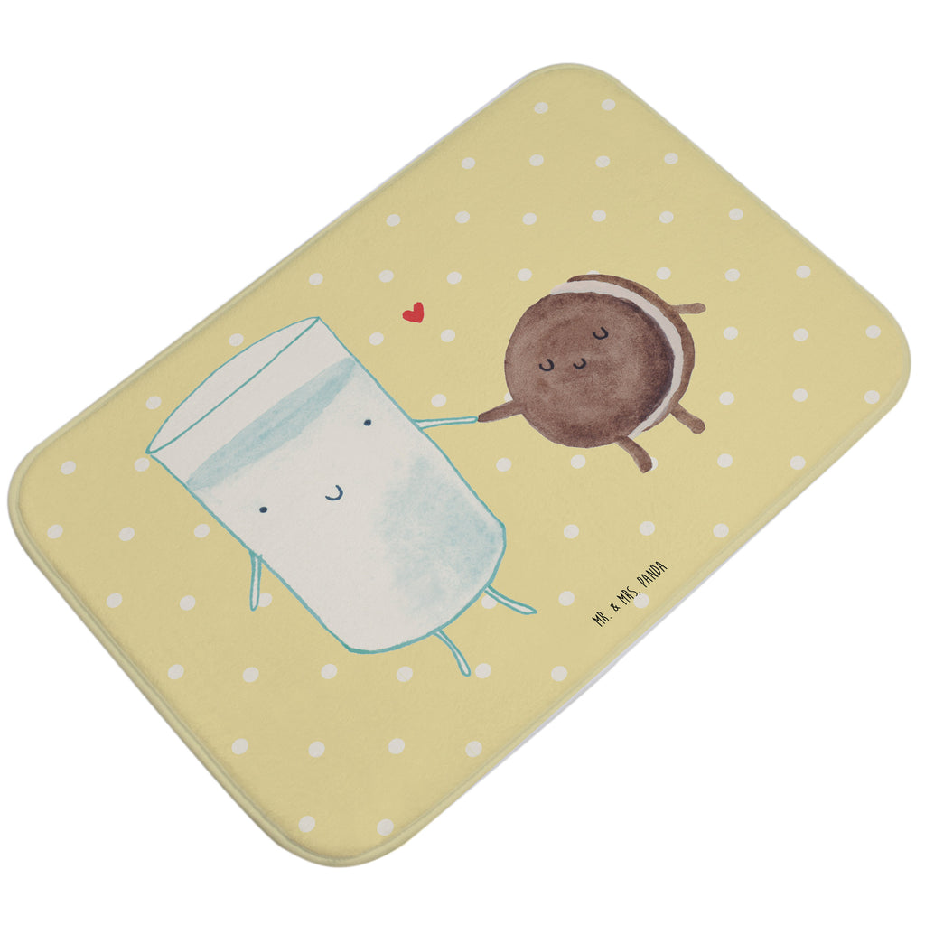 Badvorleger Milch & Keks Badematte, Badteppich, Duschvorleger, Badezimmerteppich, Badezimmermatte, Badvorleger, Duschmatte, Duschteppich, Tiermotive, Gute Laune, lustige Sprüche, Tiere, Milk, Cookie, Milch, Keks, Kekse, Kaffee, Einladung Frühstück, Motiv süß, romantisch, perfektes Paar