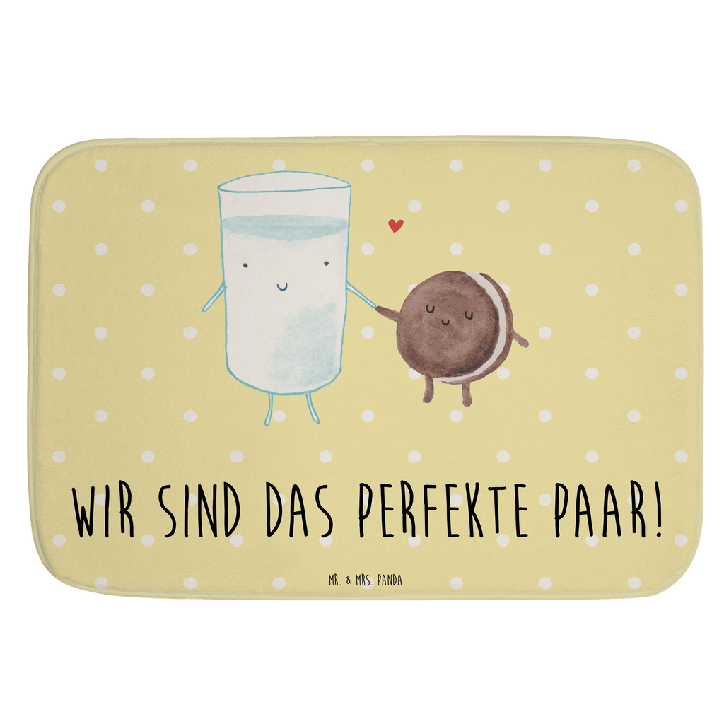 Badvorleger Milch & Keks Badematte, Badteppich, Duschvorleger, Badezimmerteppich, Badezimmermatte, Badvorleger, Duschmatte, Duschteppich, Tiermotive, Gute Laune, lustige Sprüche, Tiere, Milk, Cookie, Milch, Keks, Kekse, Kaffee, Einladung Frühstück, Motiv süß, romantisch, perfektes Paar