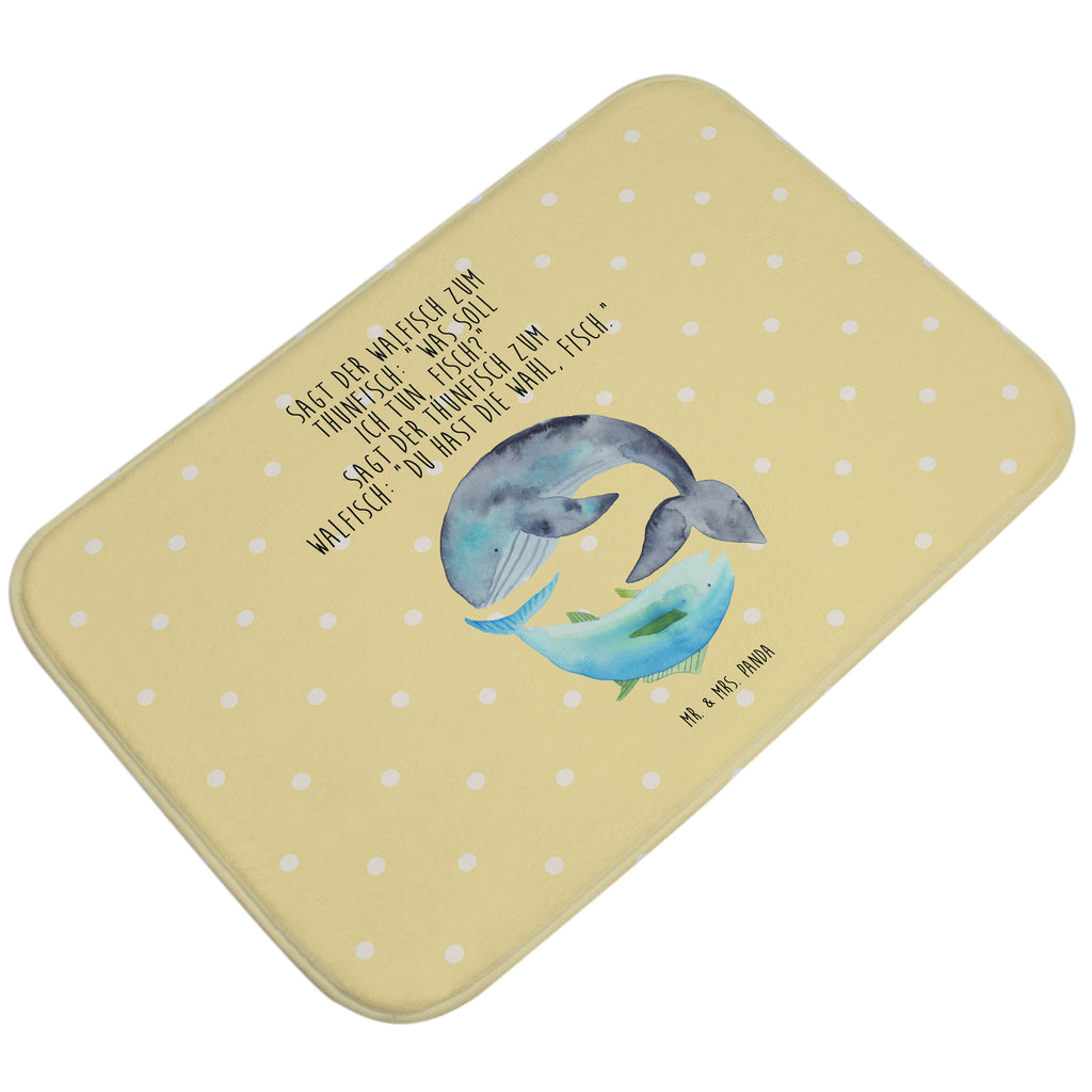 Badvorleger Walfisch & Thunfisch Badematte, Badteppich, Duschvorleger, Badezimmerteppich, Badezimmermatte, Badvorleger, Duschmatte, Duschteppich, Tiermotive, Gute Laune, lustige Sprüche, Tiere, Wal, Wahl, Tunfisch, Wortwitz lustig, Spruch lustig, Flachwitz, Witz, Spruch des Tages, Flachwitz Geschenk