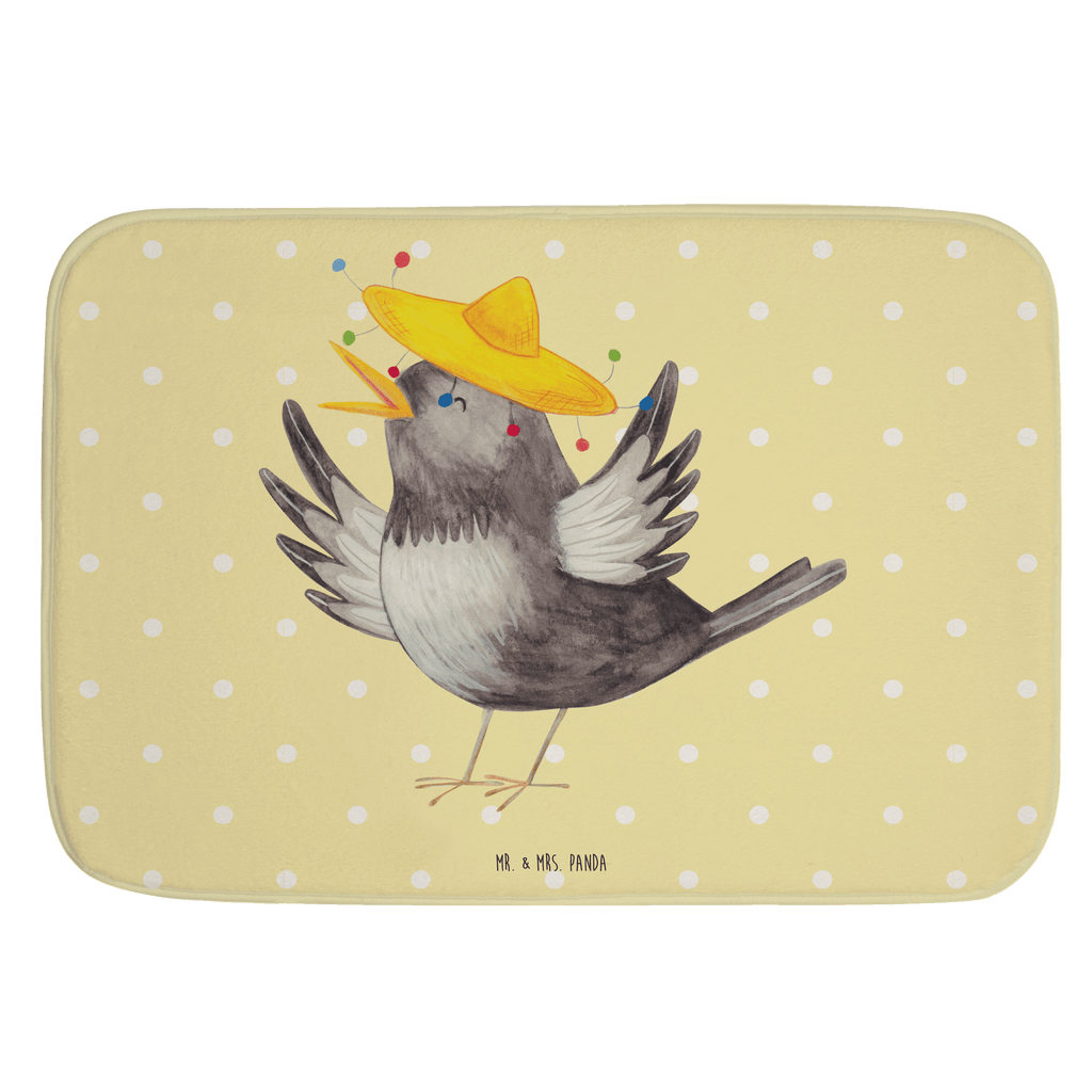 Badvorleger Rabe mit Sombrero Badematte, Badteppich, Duschvorleger, Badezimmerteppich, Badezimmermatte, Badvorleger, Duschmatte, Duschteppich, Tiermotive, Gute Laune, lustige Sprüche, Tiere, Rabe, Vogel, Vögel, Spruch positiv, fröhlich sein, glücklich sein, Glück Spruch, froh, Elster, Motivation