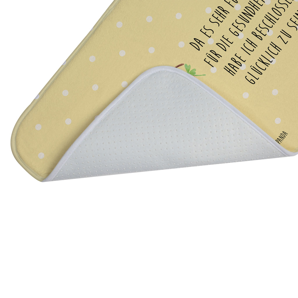 Badvorleger Hummeln mit Kleeblatt Badematte, Badteppich, Duschvorleger, Badezimmerteppich, Badezimmermatte, Badvorleger, Duschmatte, Duschteppich, Tiermotive, Gute Laune, lustige Sprüche, Tiere, Hummel, Biene, Spruch positiv, Biene Deko, Spruch schön, glücklich sein, glücklich werden, Spruch fröhlich