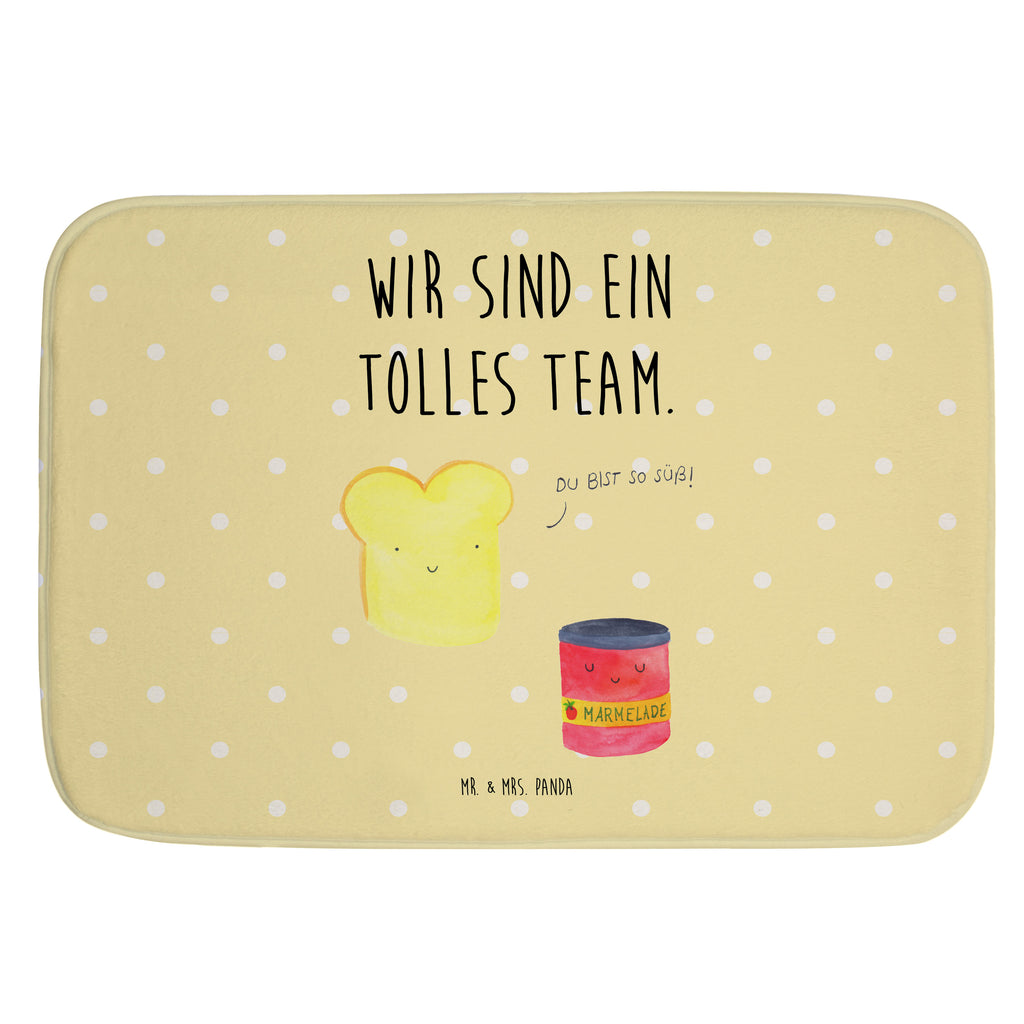 Badvorleger Toast & Marmelade Badematte, Badteppich, Duschvorleger, Badezimmerteppich, Badezimmermatte, Badvorleger, Duschmatte, Duschteppich, Tiermotive, Gute Laune, lustige Sprüche, Tiere, Toast, Marmelade, Dreamteam, süße Postkarte, süß, Küche Deko, Küche Spruch, Frühstück Einladung, Brot, Toastbrot