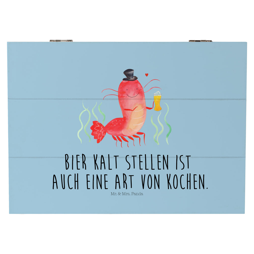 Holzkiste Hummer mit Weizen Holzkiste, Kiste, Schatzkiste, Truhe, Schatulle, XXL, Erinnerungsbox, Erinnerungskiste, Dekokiste, Aufbewahrungsbox, Meerestiere, Meer, Urlaub, Garnele, Garnelen, Bier, Kochen, Männerhaushalt, Junggeselle, Junggesellin, Bierliebhaber, Kneipe, Gasthaus, Wirtschaft