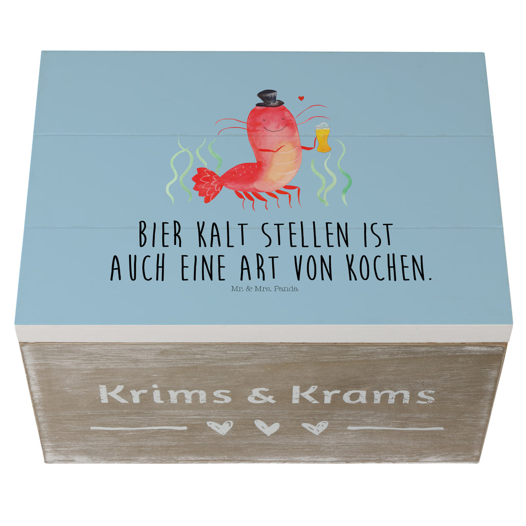 Holzkiste Hummer mit Weizen Holzkiste, Kiste, Schatzkiste, Truhe, Schatulle, XXL, Erinnerungsbox, Erinnerungskiste, Dekokiste, Aufbewahrungsbox, Meerestiere, Meer, Urlaub, Garnele, Garnelen, Bier, Kochen, Männerhaushalt, Junggeselle, Junggesellin, Bierliebhaber, Kneipe, Gasthaus, Wirtschaft