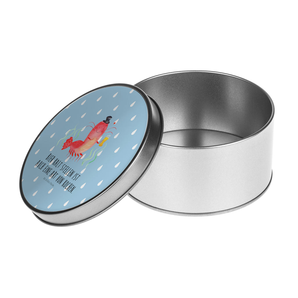 Blechdose rund Hummer mit Weizen Metalldose, Keksdose, Dose, Vorratsdose, Geschenkbox, Meerestiere, Meer, Urlaub, Garnele, Garnelen, Bier, Kochen, Männerhaushalt, Junggeselle, Junggesellin, Bierliebhaber, Kneipe, Gasthaus, Wirtschaft