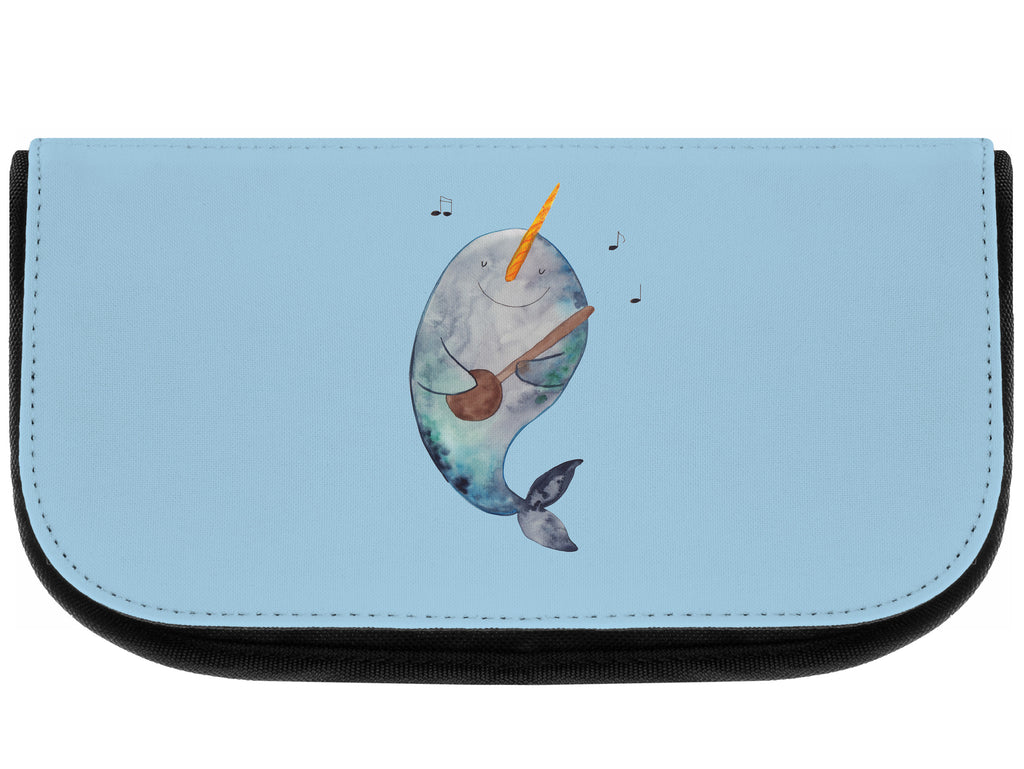 Kosmetiktasche Narwal Gitarre Kosmetikbeutel, Kulturtasche, Kulturbeutel, Schminktasche, Make-Up Tasche, Meerestiere, Meer, Urlaub, Narwal, Wal, Tanzen, Probleme, Problemlösung, Frust, Gespräche, Gitarre