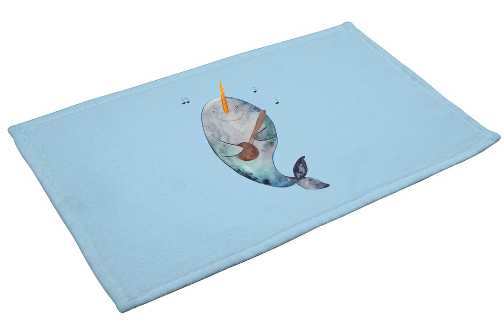 Gäste Handtuch Narwal Gitarre Gästetuch, Reisehandtuch, Sport Handtuch, Frottier, Kinder Handtuch, Meerestiere, Meer, Urlaub, Narwal, Wal, Tanzen, Probleme, Problemlösung, Frust, Gespräche, Gitarre