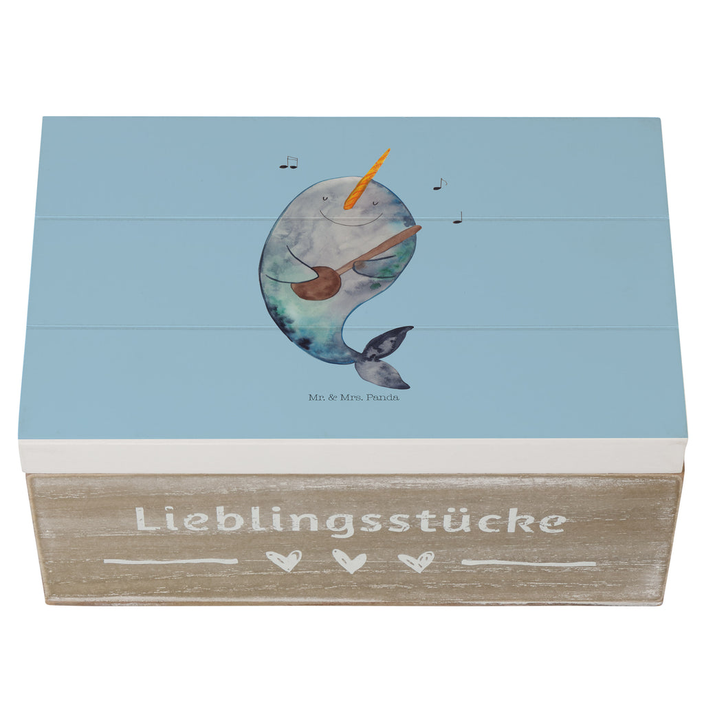 Holzkiste Narwal Gitarre Holzkiste, Kiste, Schatzkiste, Truhe, Schatulle, XXL, Erinnerungsbox, Erinnerungskiste, Dekokiste, Aufbewahrungsbox, Meerestiere, Meer, Urlaub, Narwal, Wal, Tanzen, Probleme, Problemlösung, Frust, Gespräche, Gitarre