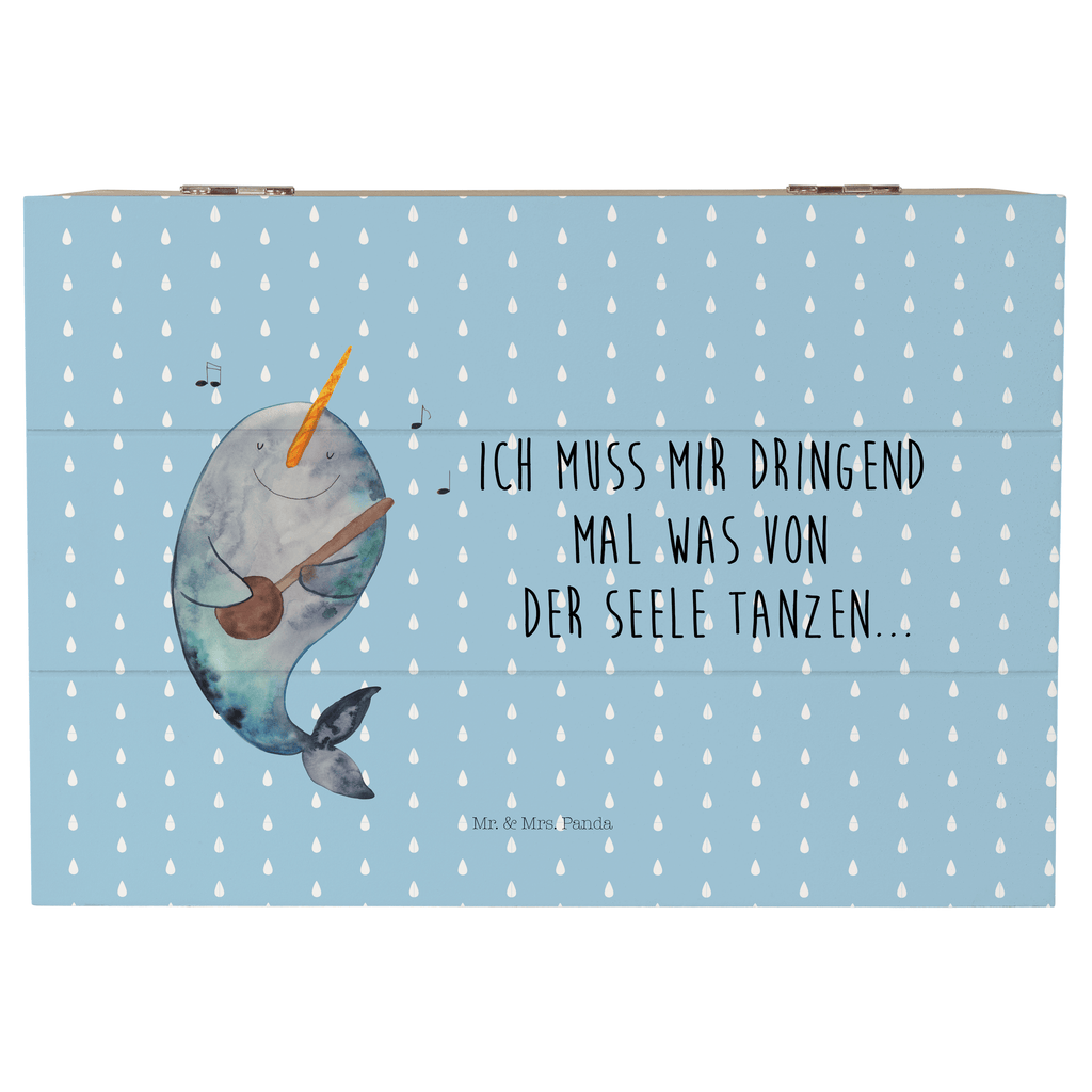 Holzkiste Narwal Gitarre Holzkiste, Kiste, Schatzkiste, Truhe, Schatulle, XXL, Erinnerungsbox, Erinnerungskiste, Dekokiste, Aufbewahrungsbox, Meerestiere, Meer, Urlaub, Narwal, Wal, Tanzen, Probleme, Problemlösung, Frust, Gespräche, Gitarre