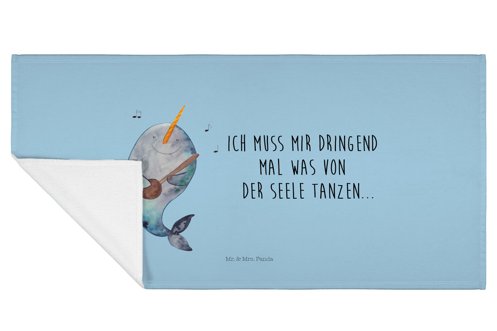50 x 100 Handtuch Narwal Gitarre Handtuch, Badehandtuch, Badezimmer, Handtücher, groß, Kinder, Baby, Meerestiere, Meer, Urlaub, Narwal, Wal, Tanzen, Probleme, Problemlösung, Frust, Gespräche, Gitarre